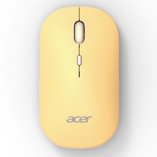 Acer AMR130, Ambidestro, RF senza fili + Bluetooth, 1600 DPI, Giallo